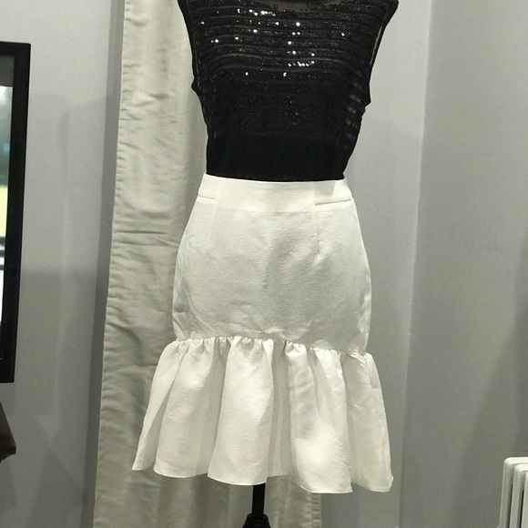 ASOS white high low skirt size 6 NWT - Picture 11 of 16
